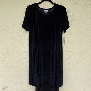 SOLD - NWT L Black Velvet High Low Dress Carly
